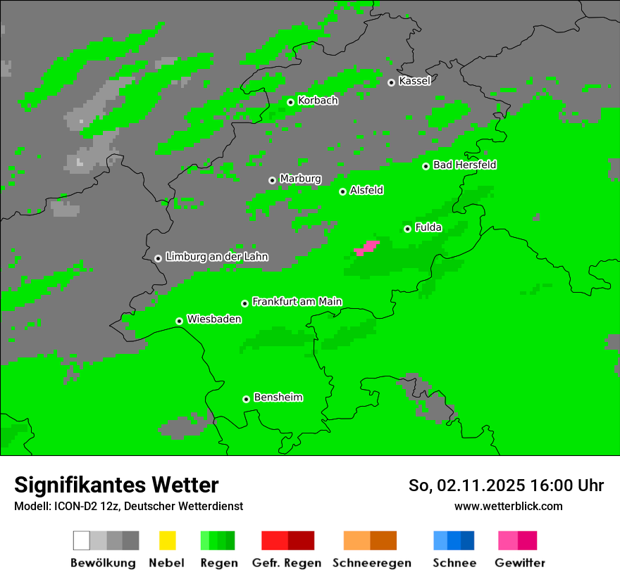 Modellkarten Signifikantes Wetter