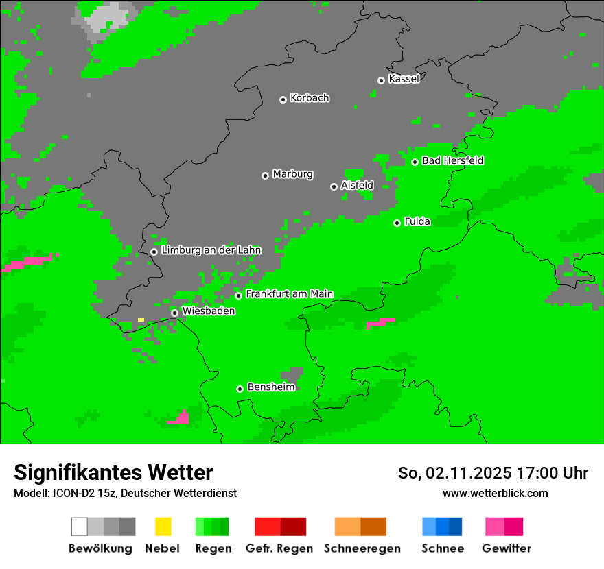 Modellkarten Signifikantes Wetter