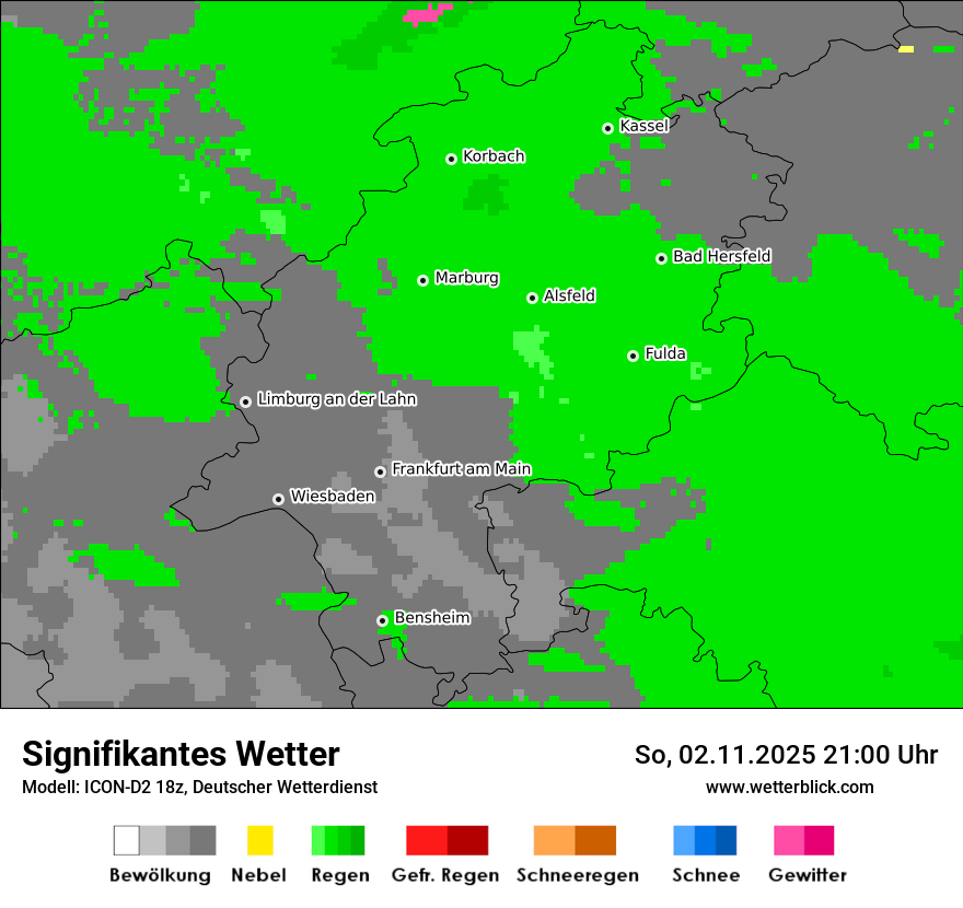 Modellkarten Signifikantes Wetter