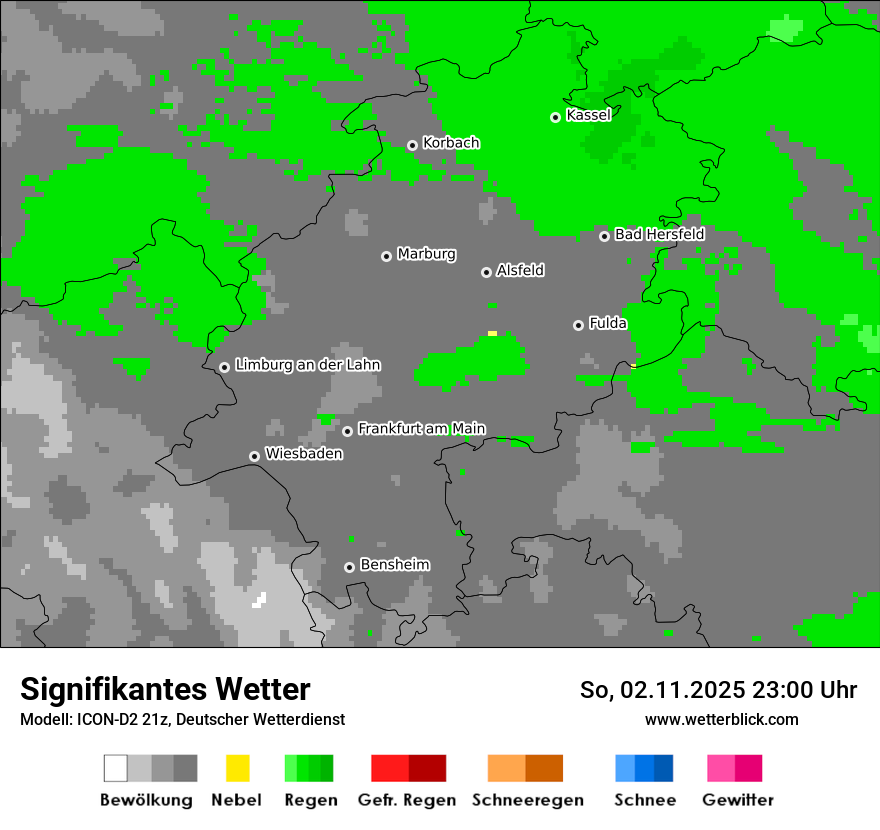 Modellkarten Signifikantes Wetter