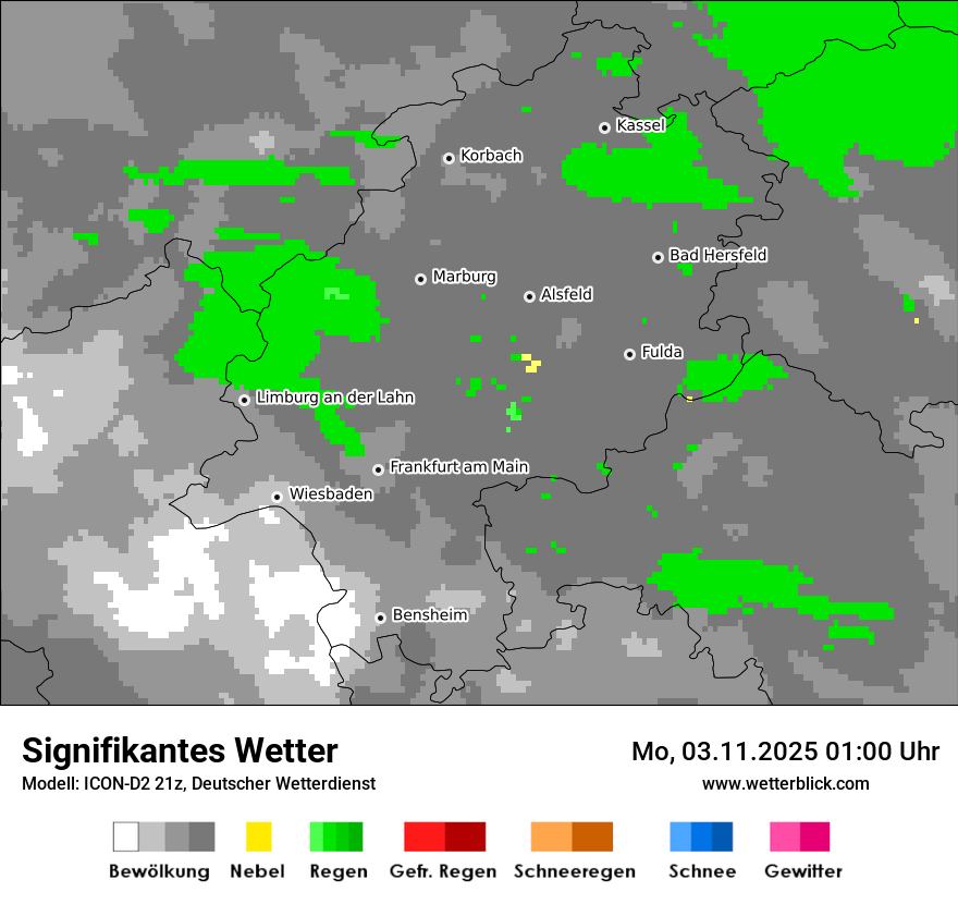Modellkarten Signifikantes Wetter