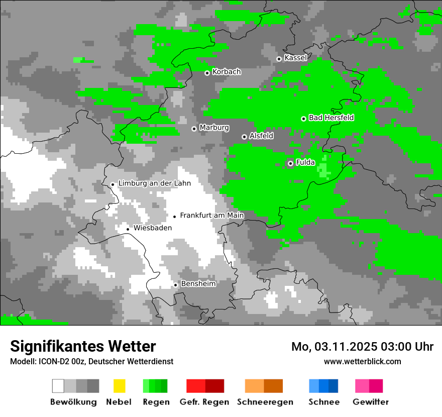 Modellkarten Signifikantes Wetter