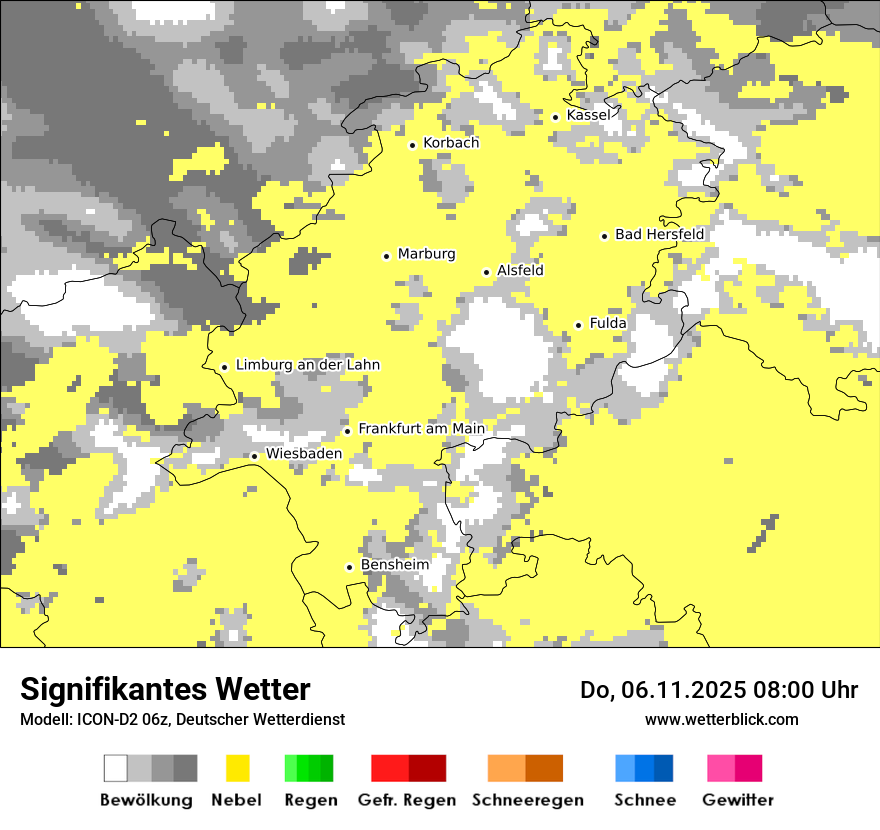 Modellkarten Signifikantes Wetter