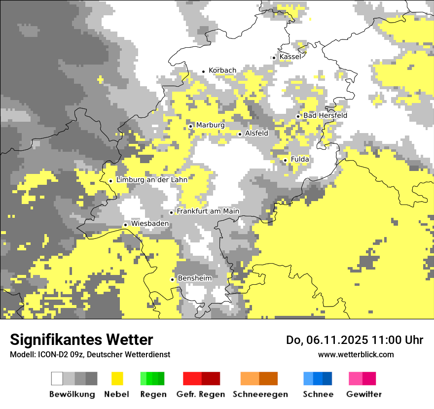 Modellkarten Signifikantes Wetter