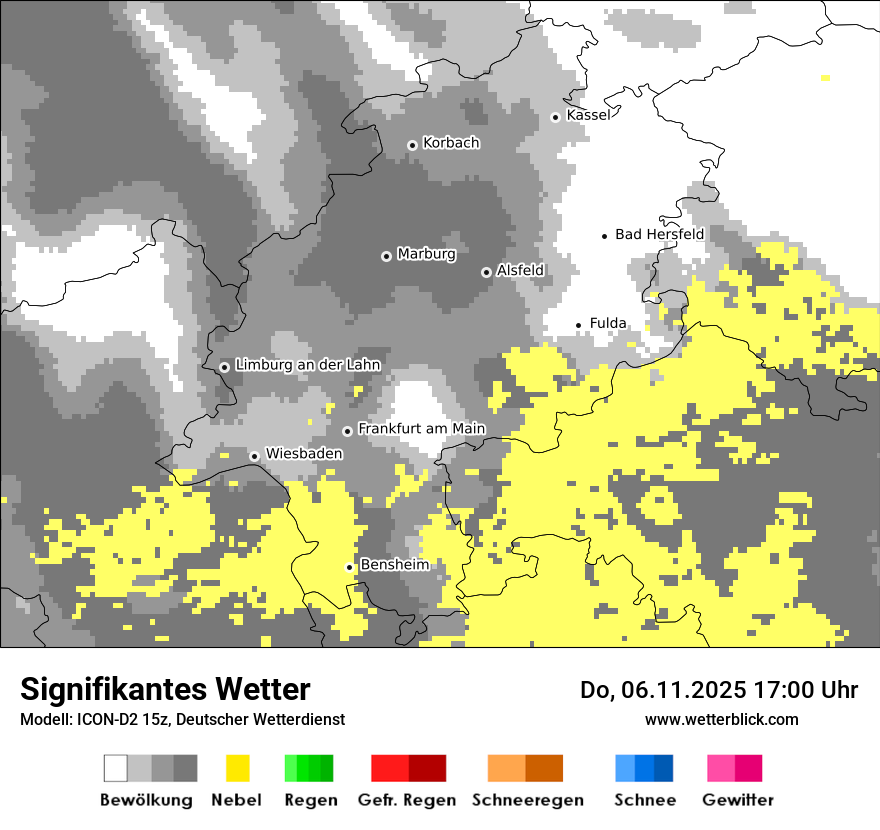 Modellkarten Signifikantes Wetter