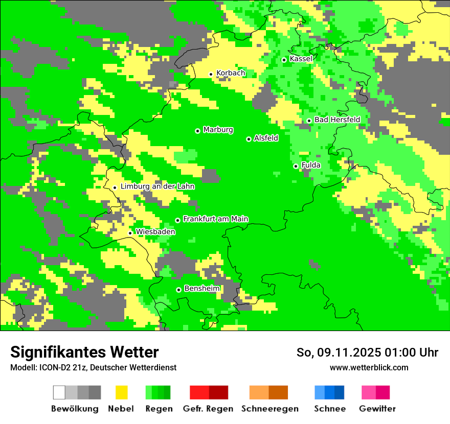 Modellkarten Signifikantes Wetter