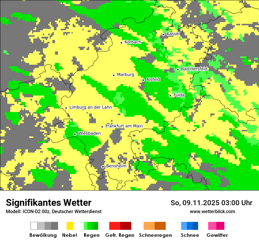 Modellkarten Signifikantes Wetter