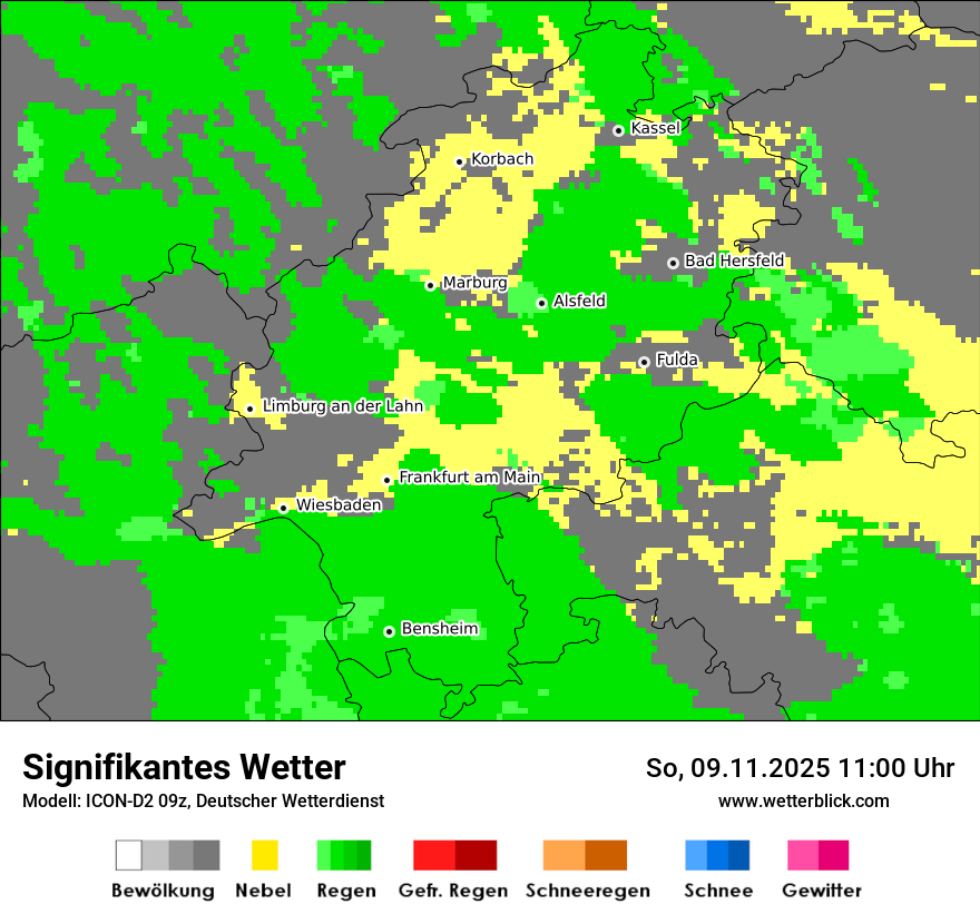 Modellkarten Signifikantes Wetter