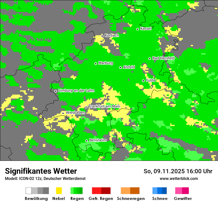 Modellkarten Signifikantes Wetter