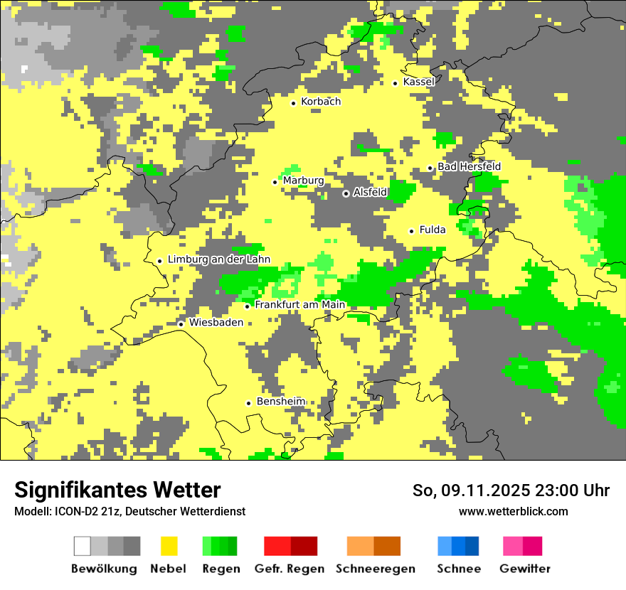 Modellkarten Signifikantes Wetter