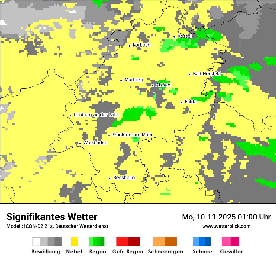 Modellkarten Signifikantes Wetter