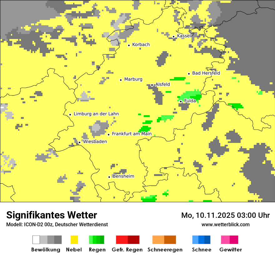 Modellkarten Signifikantes Wetter