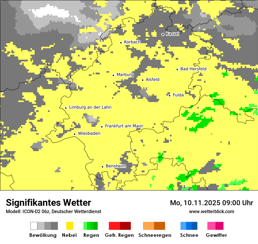 Modellkarten Signifikantes Wetter