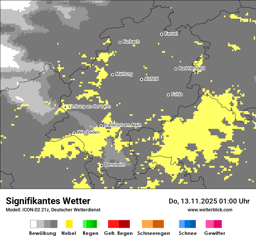 Modellkarten Signifikantes Wetter