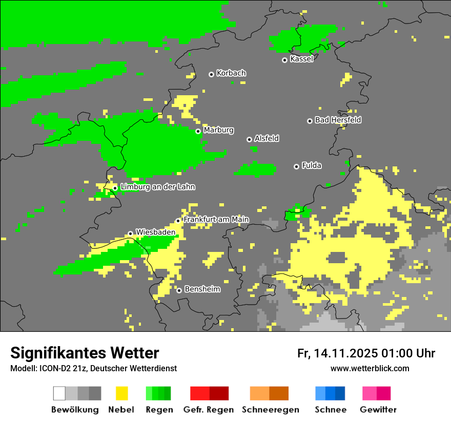 Modellkarten Signifikantes Wetter