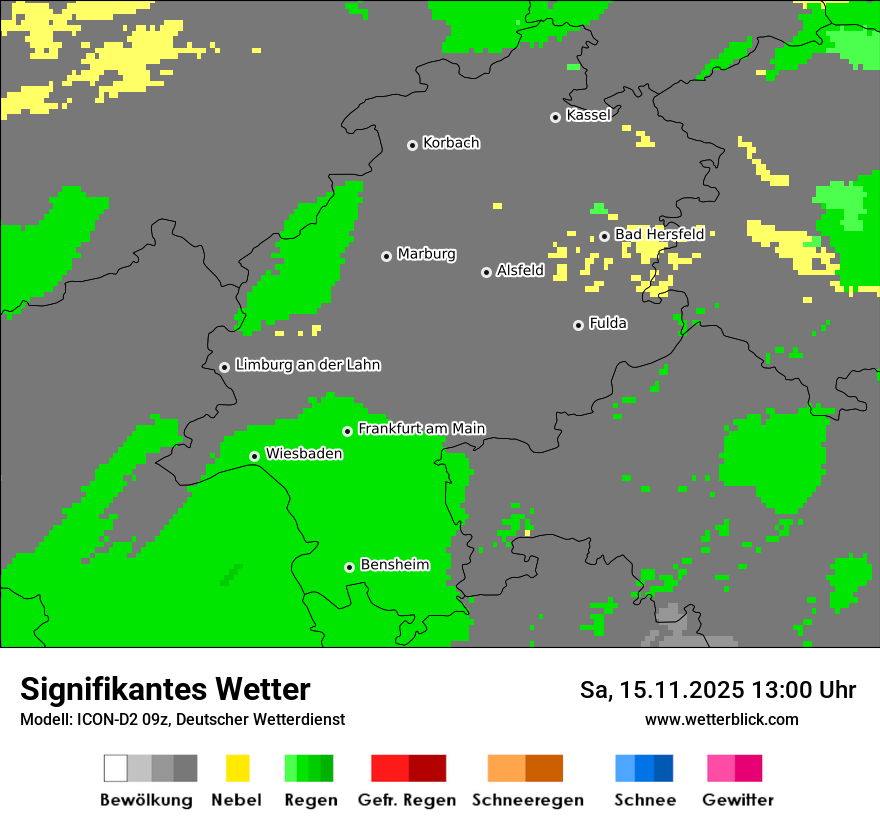 Modellkarten Signifikantes Wetter
