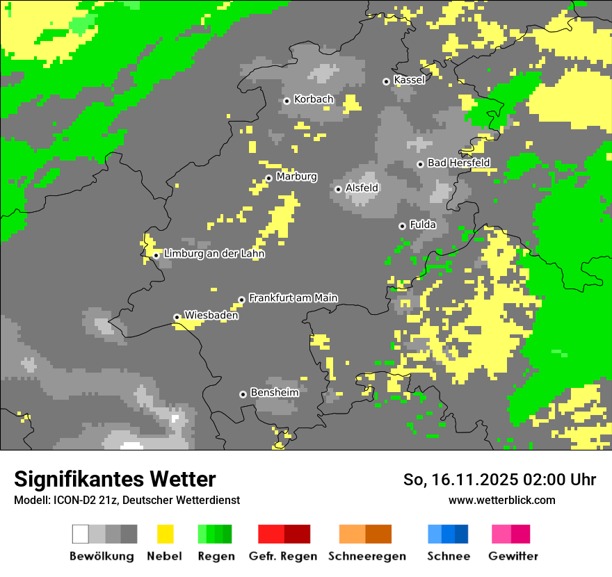 Modellkarten Signifikantes Wetter