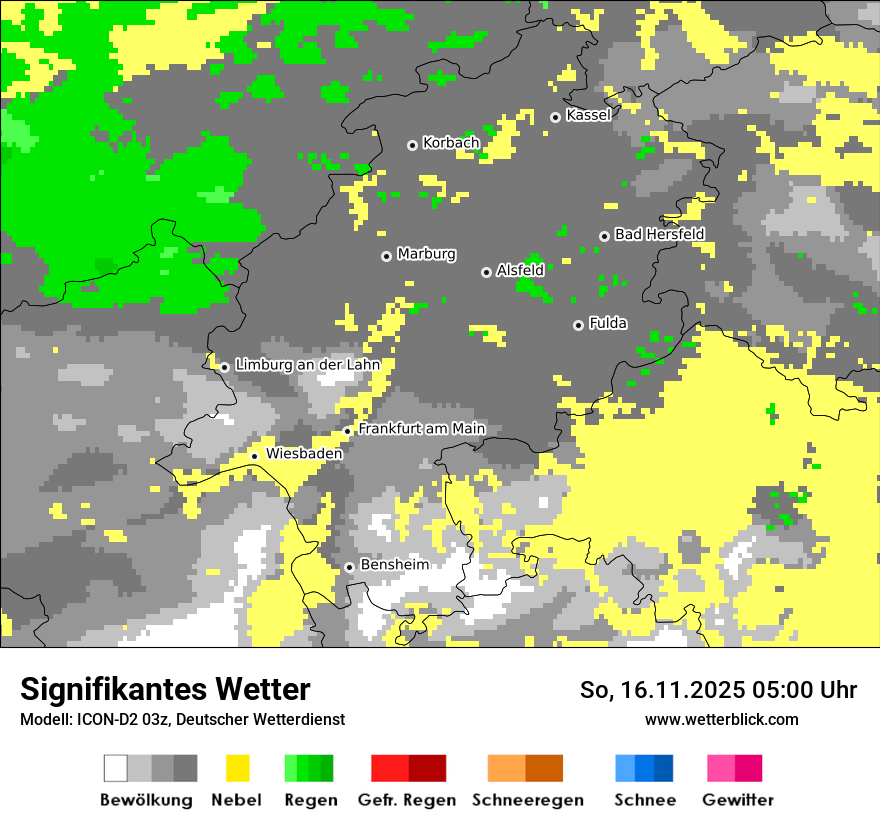 Modellkarten Signifikantes Wetter