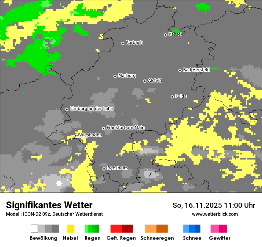 Modellkarten Signifikantes Wetter