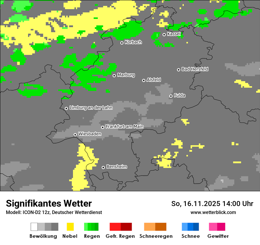 Modellkarten Signifikantes Wetter