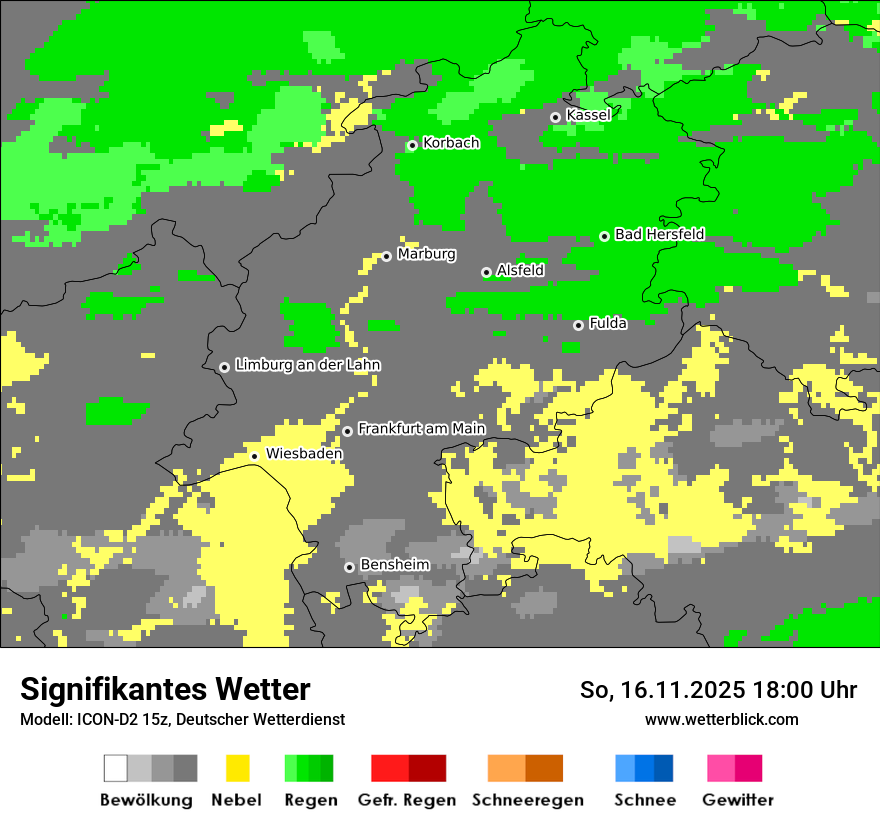 Modellkarten Signifikantes Wetter