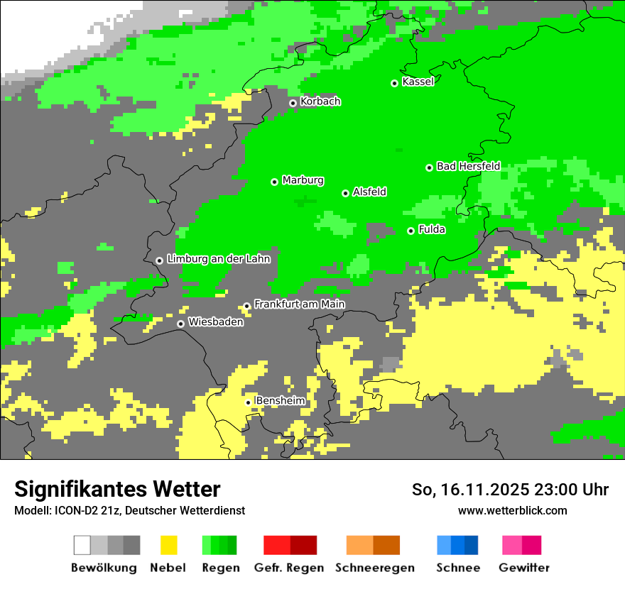 Modellkarten Signifikantes Wetter