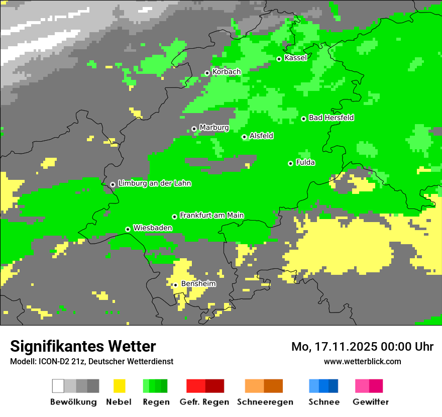 Modellkarten Signifikantes Wetter