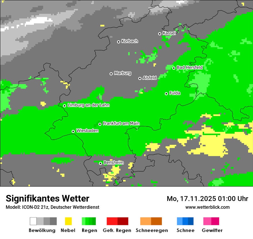 Modellkarten Signifikantes Wetter