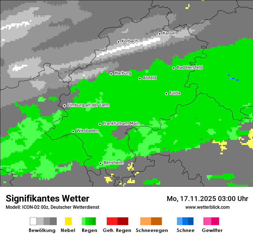 Modellkarten Signifikantes Wetter
