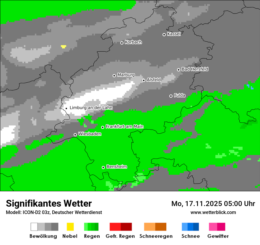Modellkarten Signifikantes Wetter