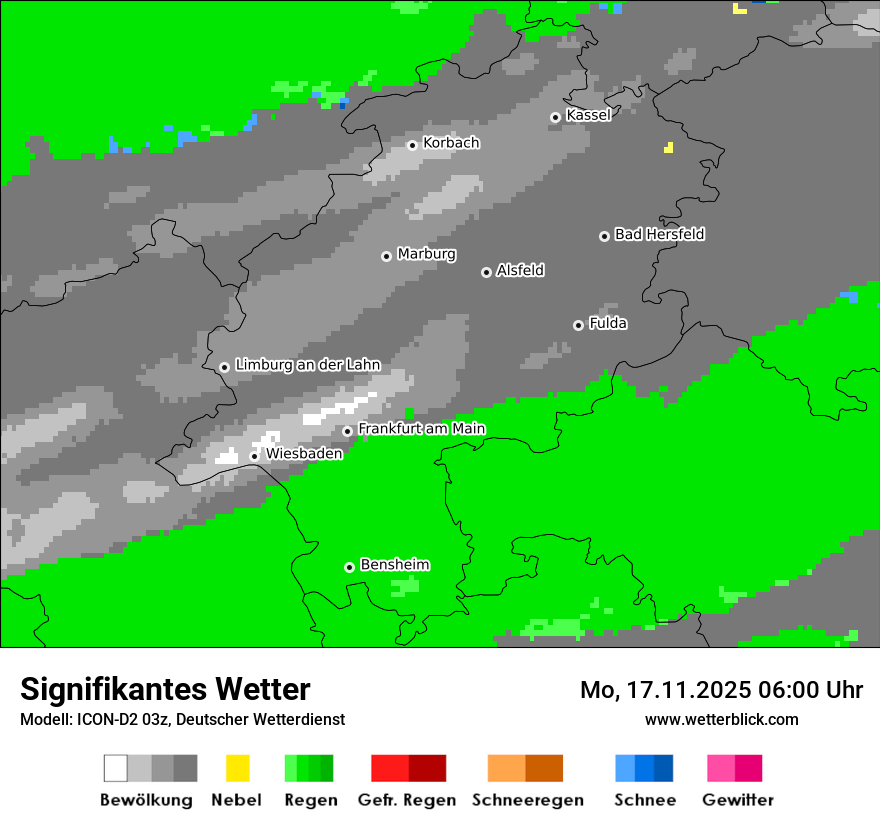 Modellkarten Signifikantes Wetter