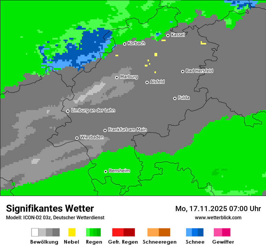 Modellkarten Signifikantes Wetter
