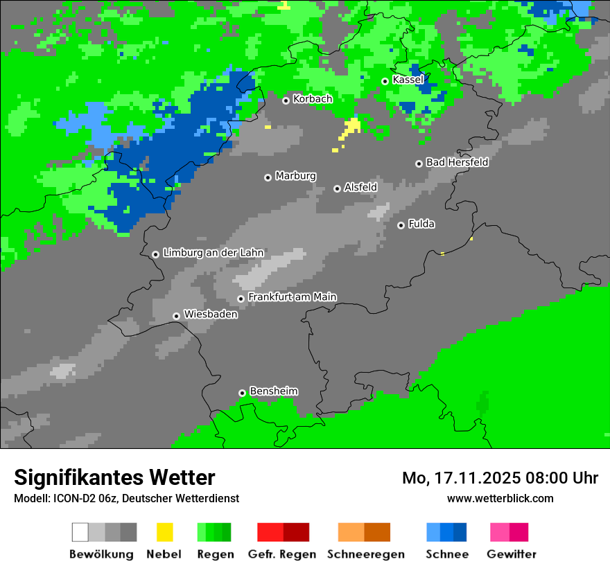 Modellkarten Signifikantes Wetter