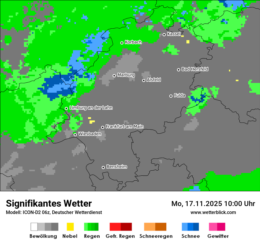 Modellkarten Signifikantes Wetter