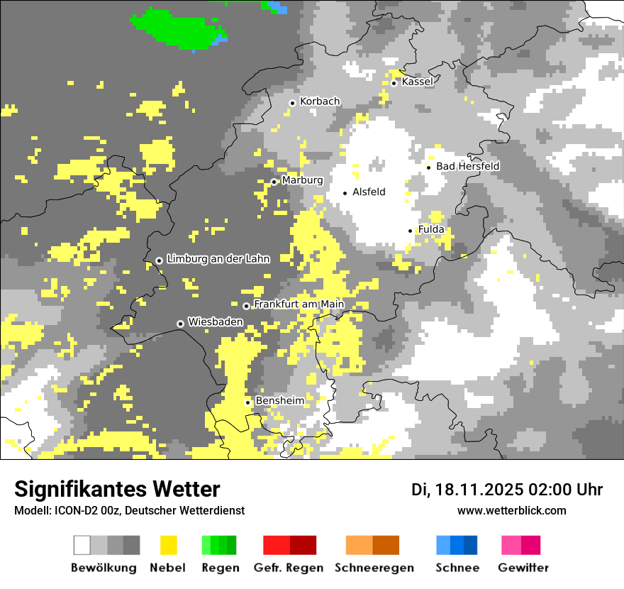 Modellkarten Signifikantes Wetter