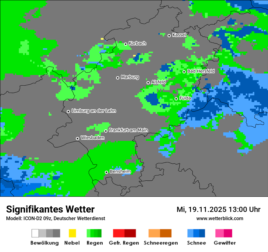 Modellkarten Signifikantes Wetter