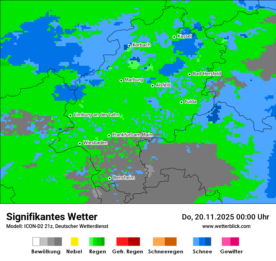 Modellkarten Signifikantes Wetter