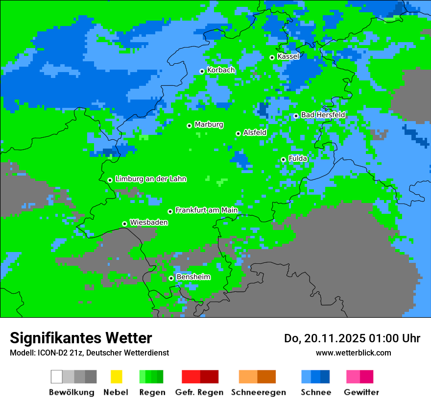 Modellkarten Signifikantes Wetter