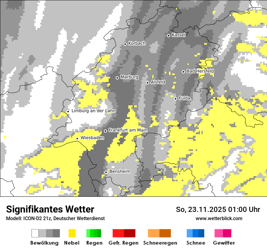 Modellkarten Signifikantes Wetter