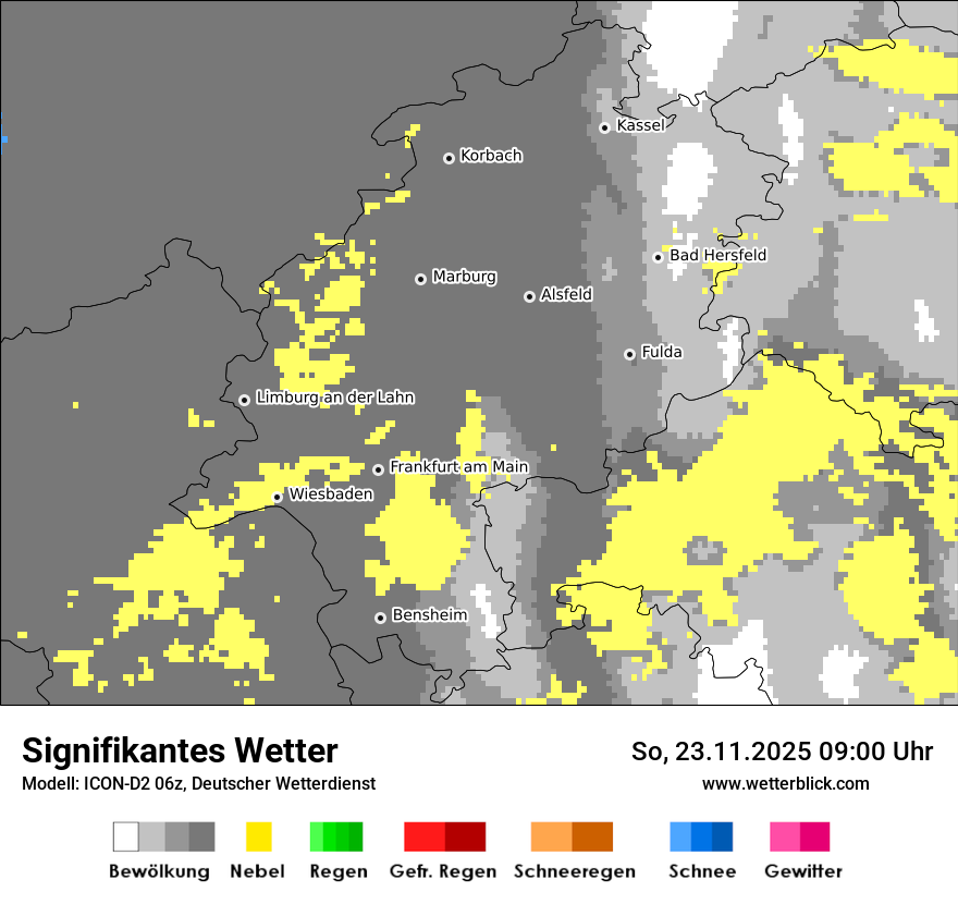 Modellkarten Signifikantes Wetter