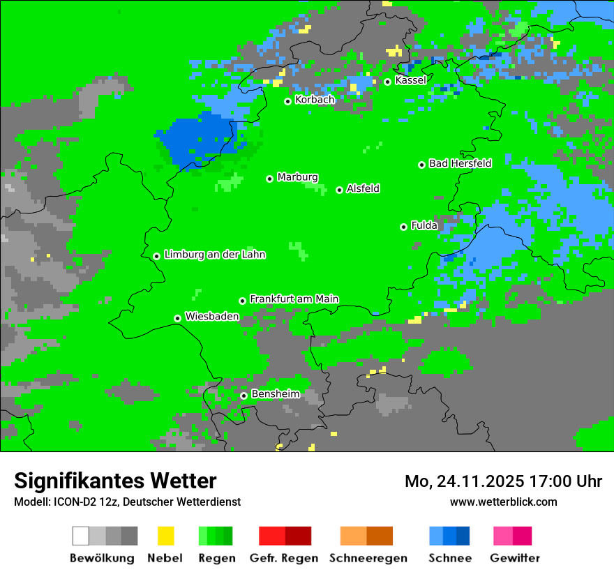 Modellkarten Signifikantes Wetter