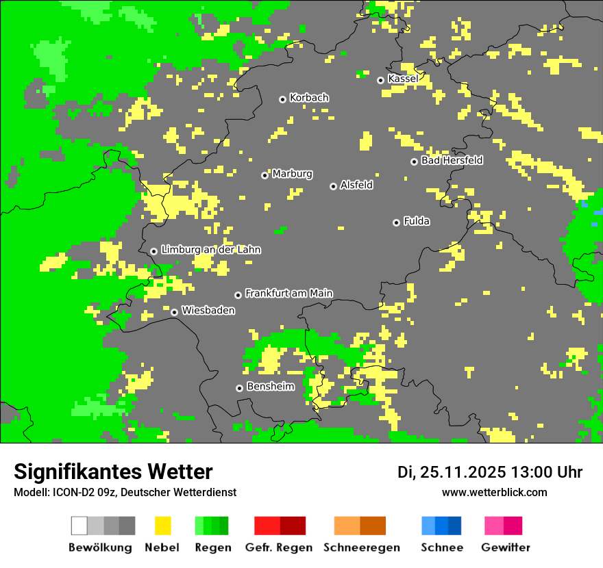 Modellkarten Signifikantes Wetter