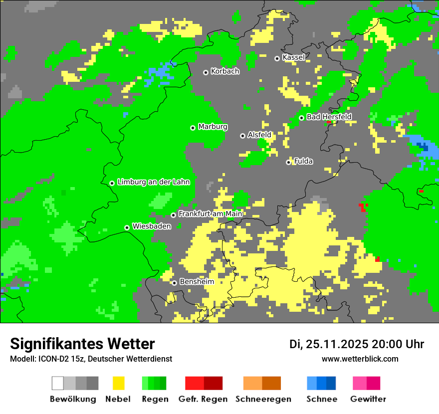 Modellkarten Signifikantes Wetter