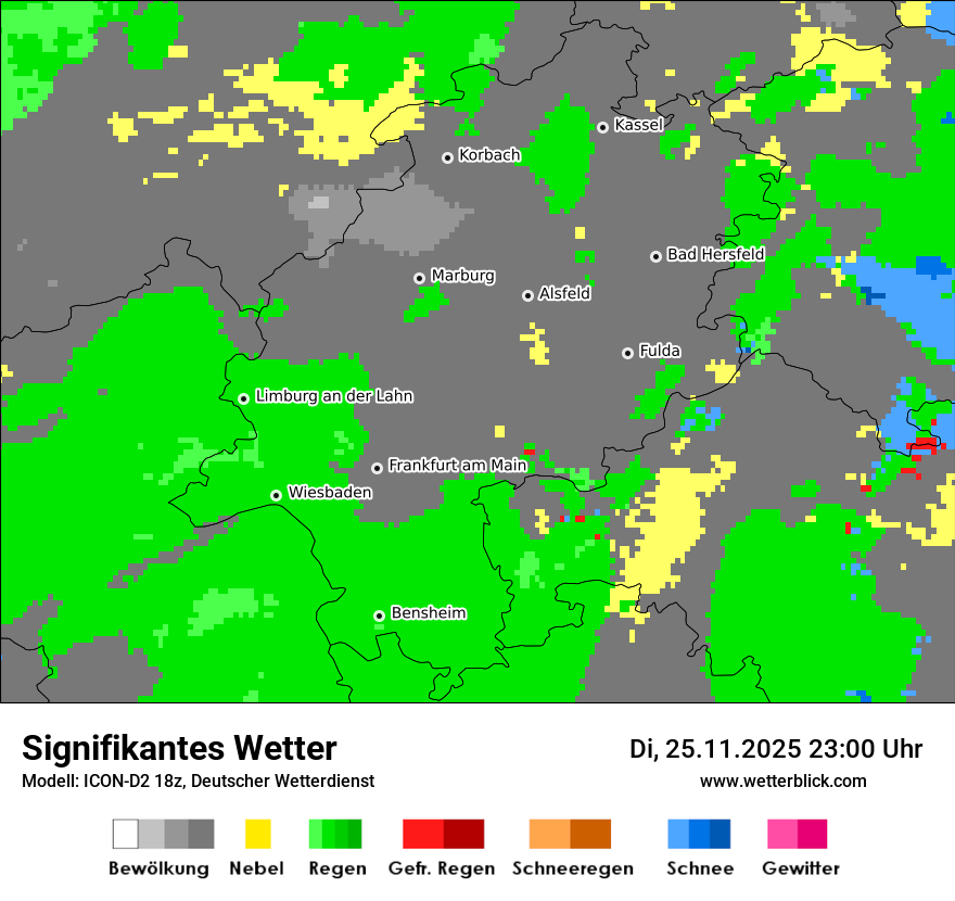 Modellkarten Signifikantes Wetter