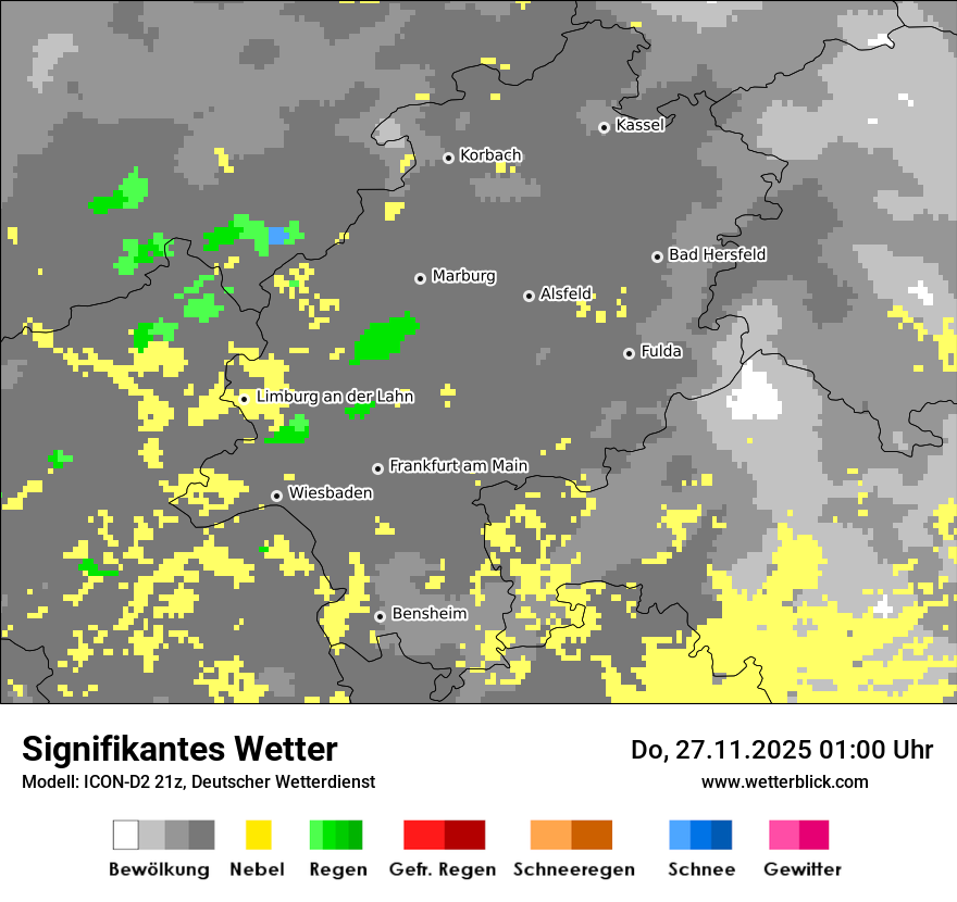 Modellkarten Signifikantes Wetter