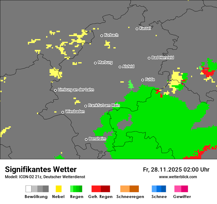 Modellkarten Signifikantes Wetter