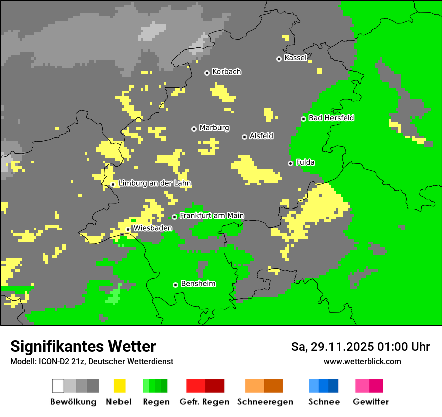 Modellkarten Signifikantes Wetter