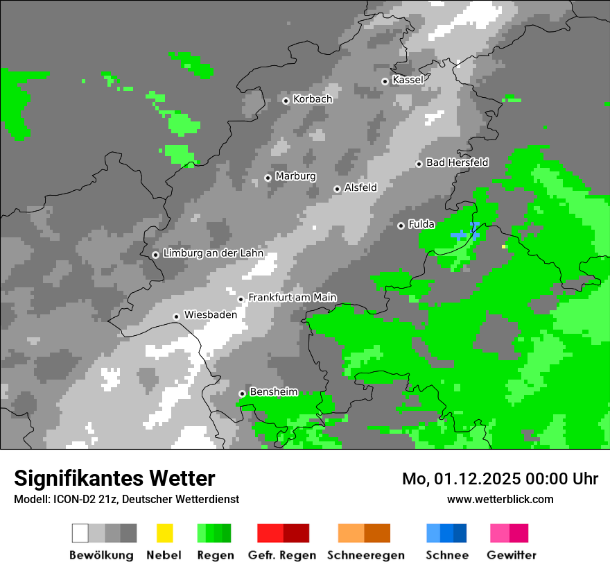 Modellkarten Signifikantes Wetter