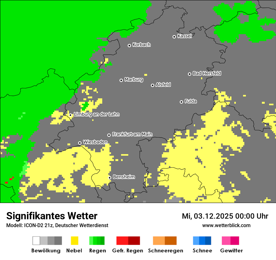 Modellkarten Signifikantes Wetter