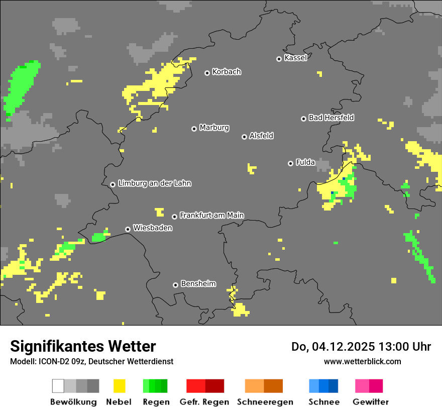 Modellkarten Signifikantes Wetter